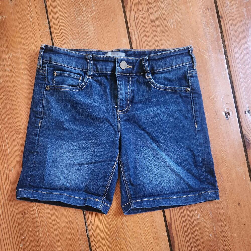 new york & company shorts dark wash size 0